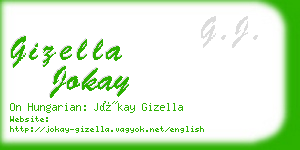 gizella jokay business card